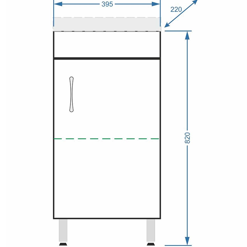 Тумба под раковину Stella Polar Концепт Сомо 40 белый SP-00000232 - 3