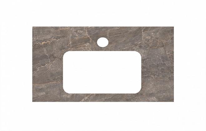 Столешница Kerama Marazzi PL3.SG570002R\80 Парнас 80 из керамогранита с отверстием под смеситель пепельная PL3.SG570002R/80 - 0