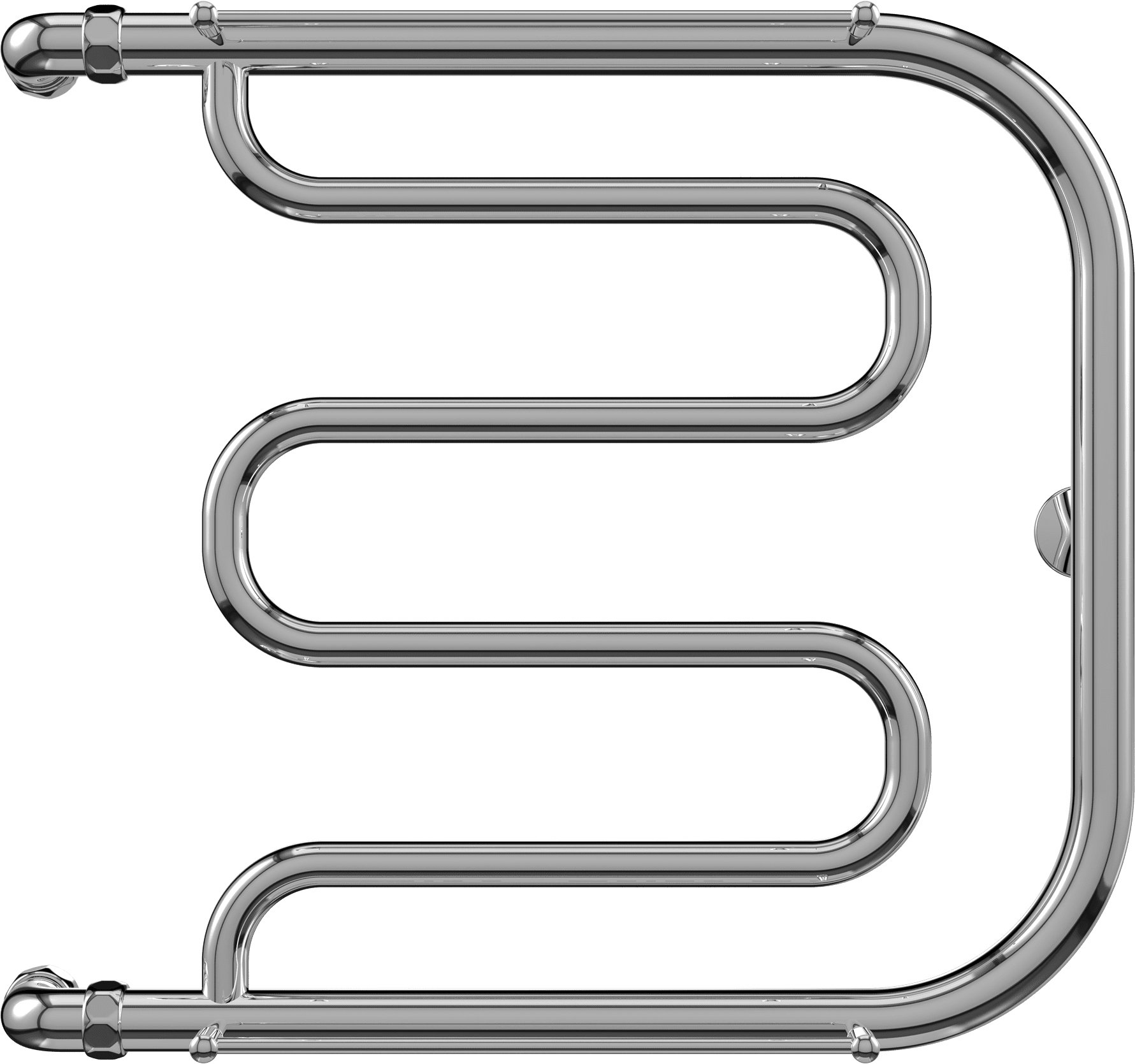 Водяной полотенцесушитель Terminus Фокстрот 500х500 Хром 4620768881039 - 0