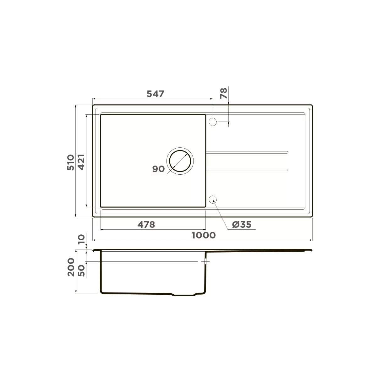 Мойка кухонная Omoikiri Tedori Tetogranit/leningrad grey  4993567 - 1