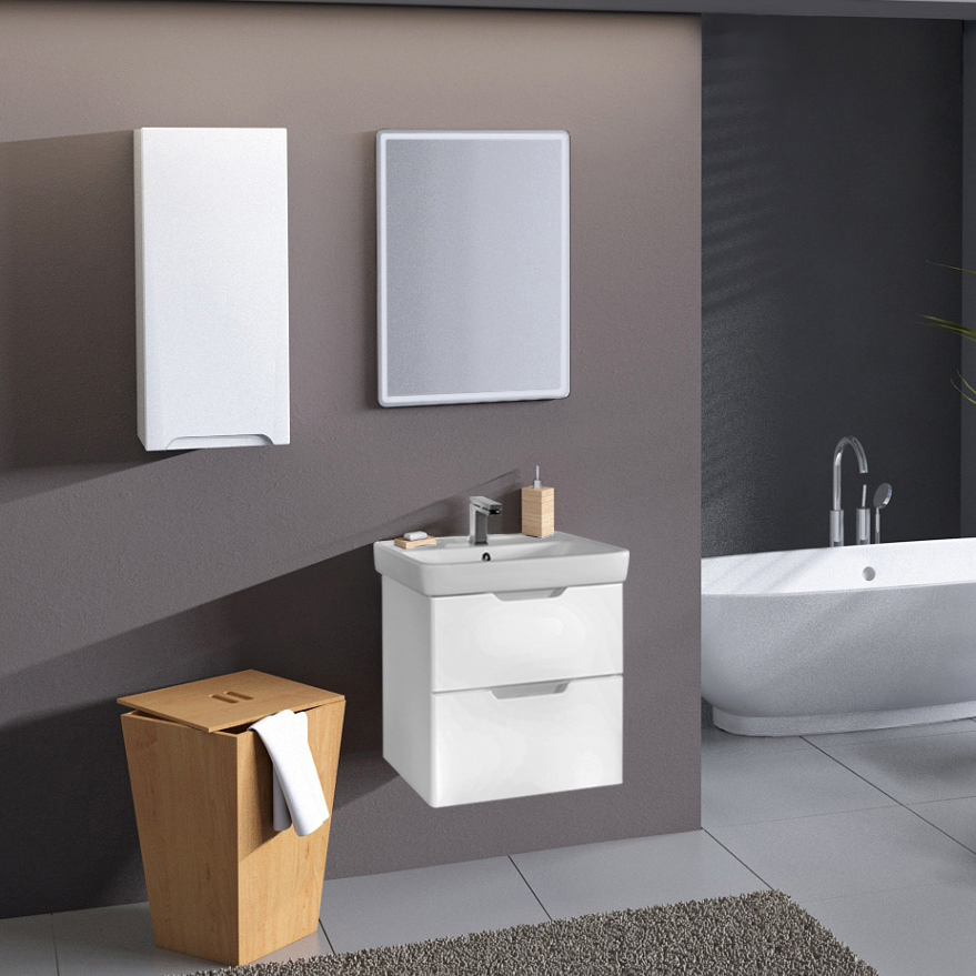 Мебель для ванной Dreja.eco Q 55 белая - 0