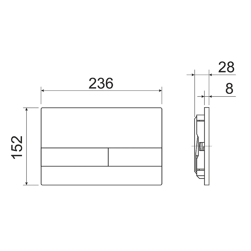 Инсталляция для унитаза Ceramica Nova Envision с кнопкой смыва хром матовый CN1002M - 3