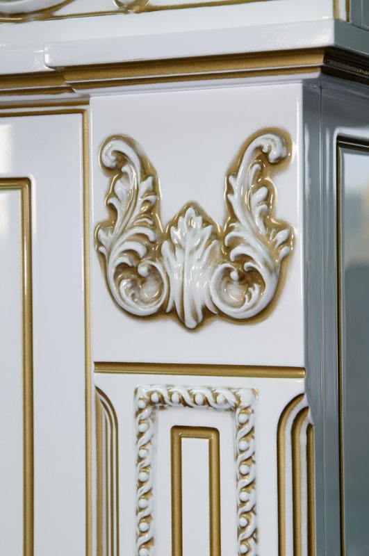 Тумба для комплекта Misty Барокко 100 белая, патина Л-Бар01100-013Пр - 7