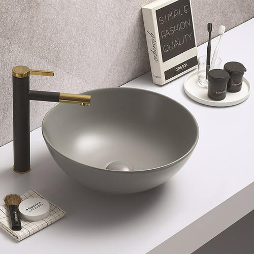 Раковина накладная CeramaLux NC 41.5 см светло-серый матовый  104MH-5 - 1