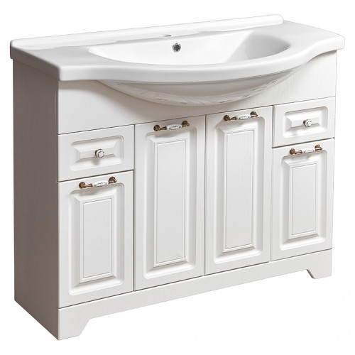 Тумба под раковину Stella Polar Кармела Элеганс 105 белый SP-00001149 - 0