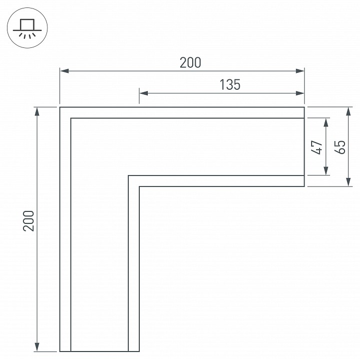 Коннектор L-образный Arlight SL-Linia65-F 030126 - 1