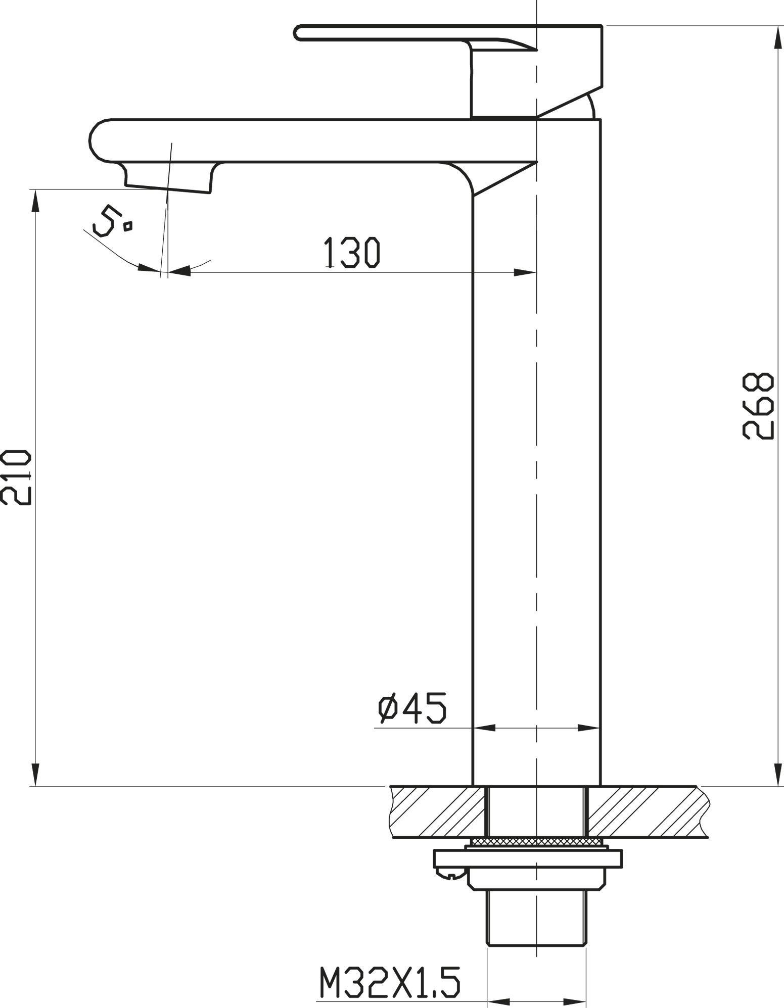 Смеситель BelBagno Nova NOV LMC IN для раковины NOV-LMC-IN - 1