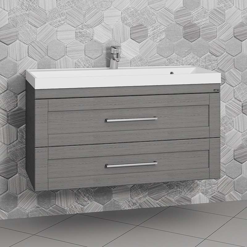 Тумба с раковиной Санта Венера 100 серый - 0