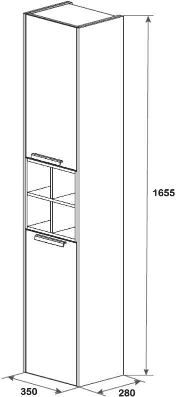 Шкаф-пенал Roca Lago светлый дуб 857297444 - 5