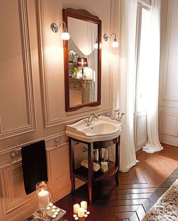 Тумба для комплекта Kerasan Retro с полкой, орех 735040 - 4