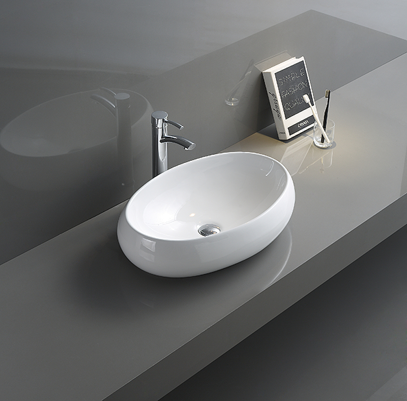 Раковина накладная Ceramalux N белый  9030D - 1