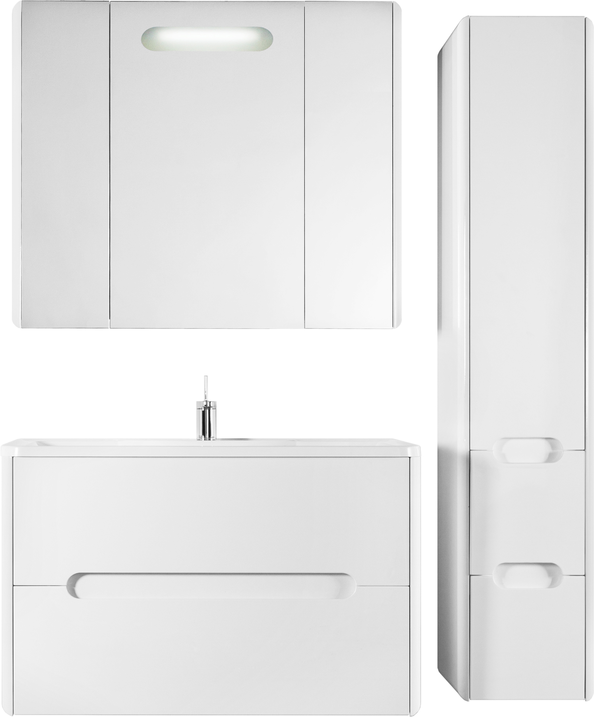 Тумба для комплекта Vod-Ok Флорена 90, белая 2515 - 3