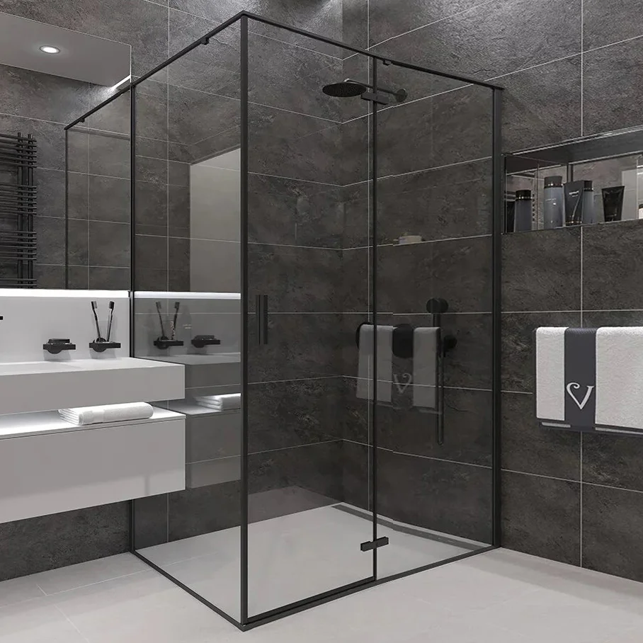 Душевой уголок Veconi Rovigo RV-073B 120x100 профиль черный  RV073B-120100-01-C4 - 0