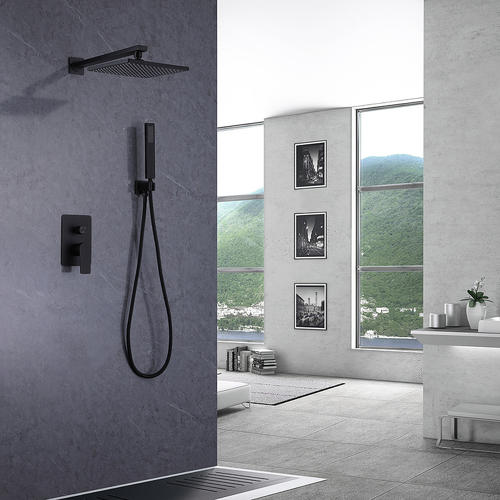 Душевой комплект Abber Weiss Insel черный, матовый  AF8018B - 1