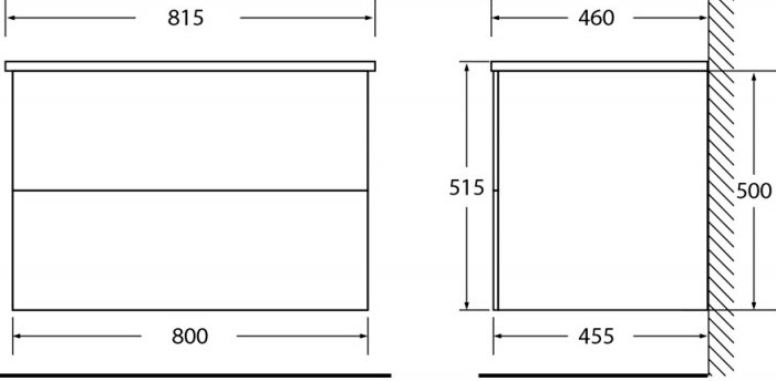 Тумба с раковиной BelBagno Etna 80 bianco lucido - 4