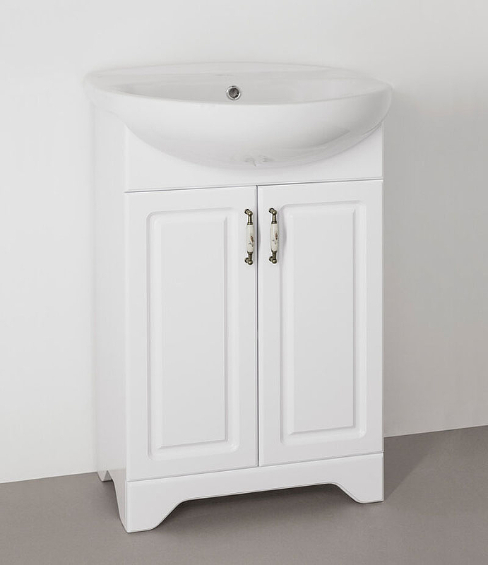 Тумба Олеандр-2 55 под умывальник Антик 55, Люкс белая ЛС-00000046 - 2