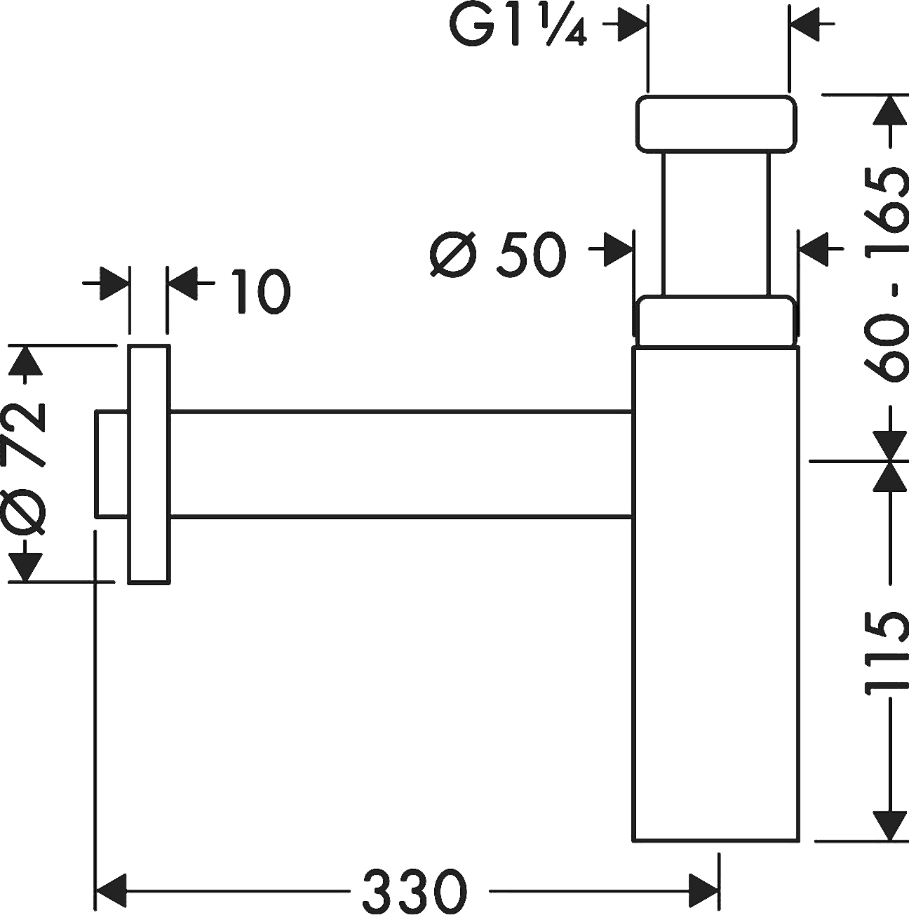 Сифон для раковины Hansgrohe Flowstar 52105670 - 1