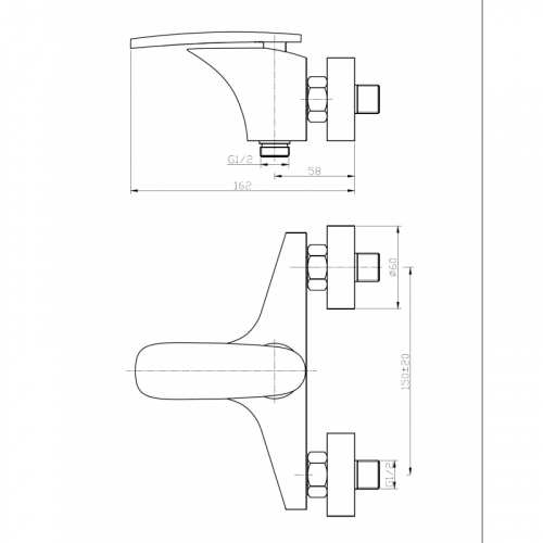 Смеситель для ванны Weltwasser WW MX ESSEN 604 хром  10000001987 - 1