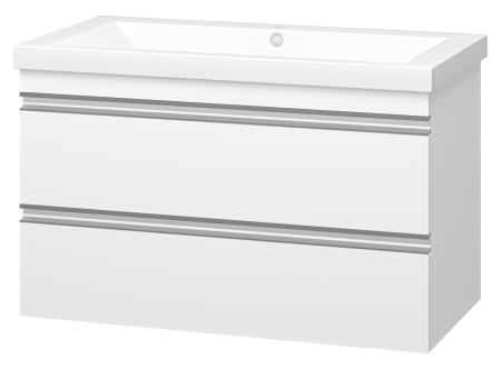 Тумба с раковиной Misty Ингрид 90 белая глянцевая УТ000015042 - 0