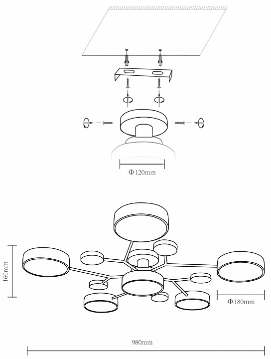 Потолочная люстра Velante Velante 446-207-06 - 1