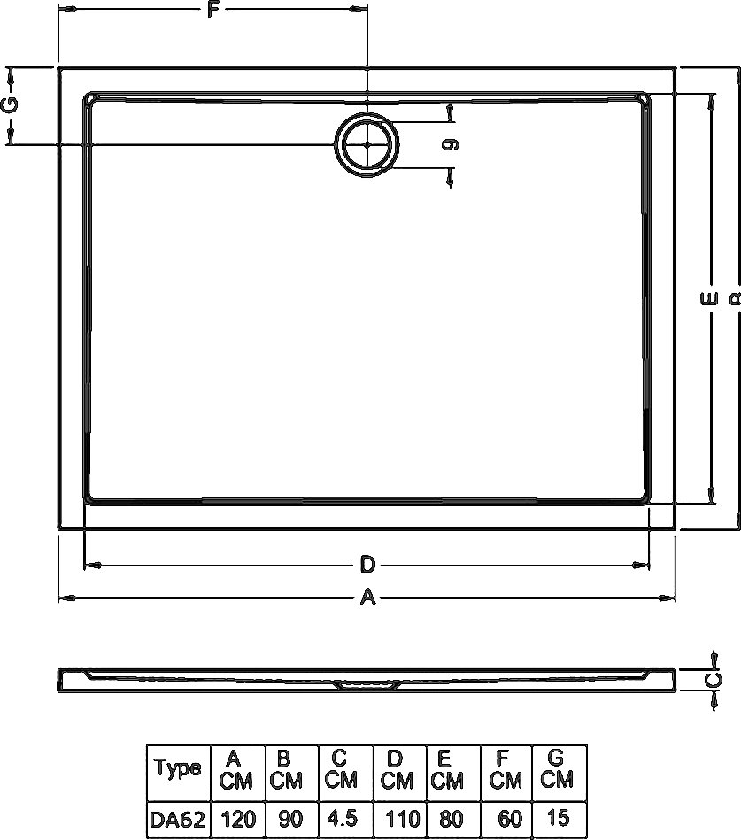 Душевой поддон Riho Zurich 90x120 см (DA6200500000000) D001009005 - 1