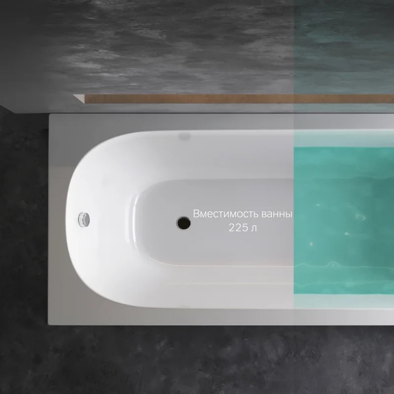 Акриловая ванна AM.PM Spirit V2.0 W72A-180-080W-A2 180x80 см, пристенная, белая - 2