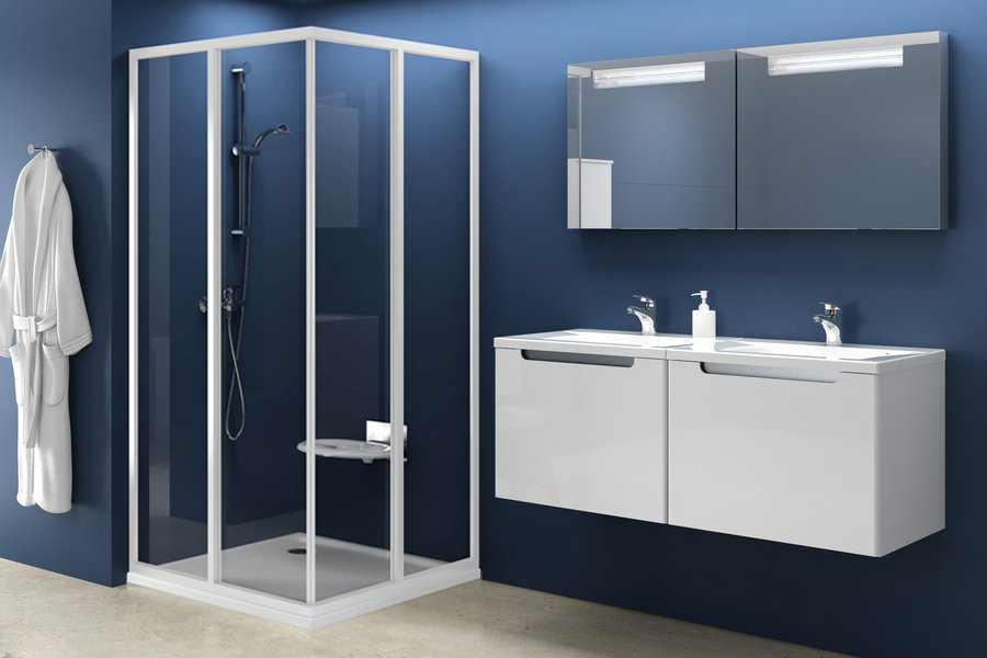 Дверь для душевого уголка Ravak SRV2-80 S Transparent, профиль белый 14V40102Z1 - 1