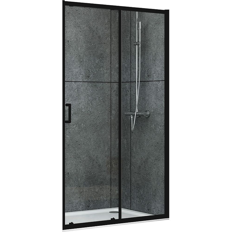 Душевая дверь в нишу ABBER Zart 90 профиль черный  AG08090B - 0