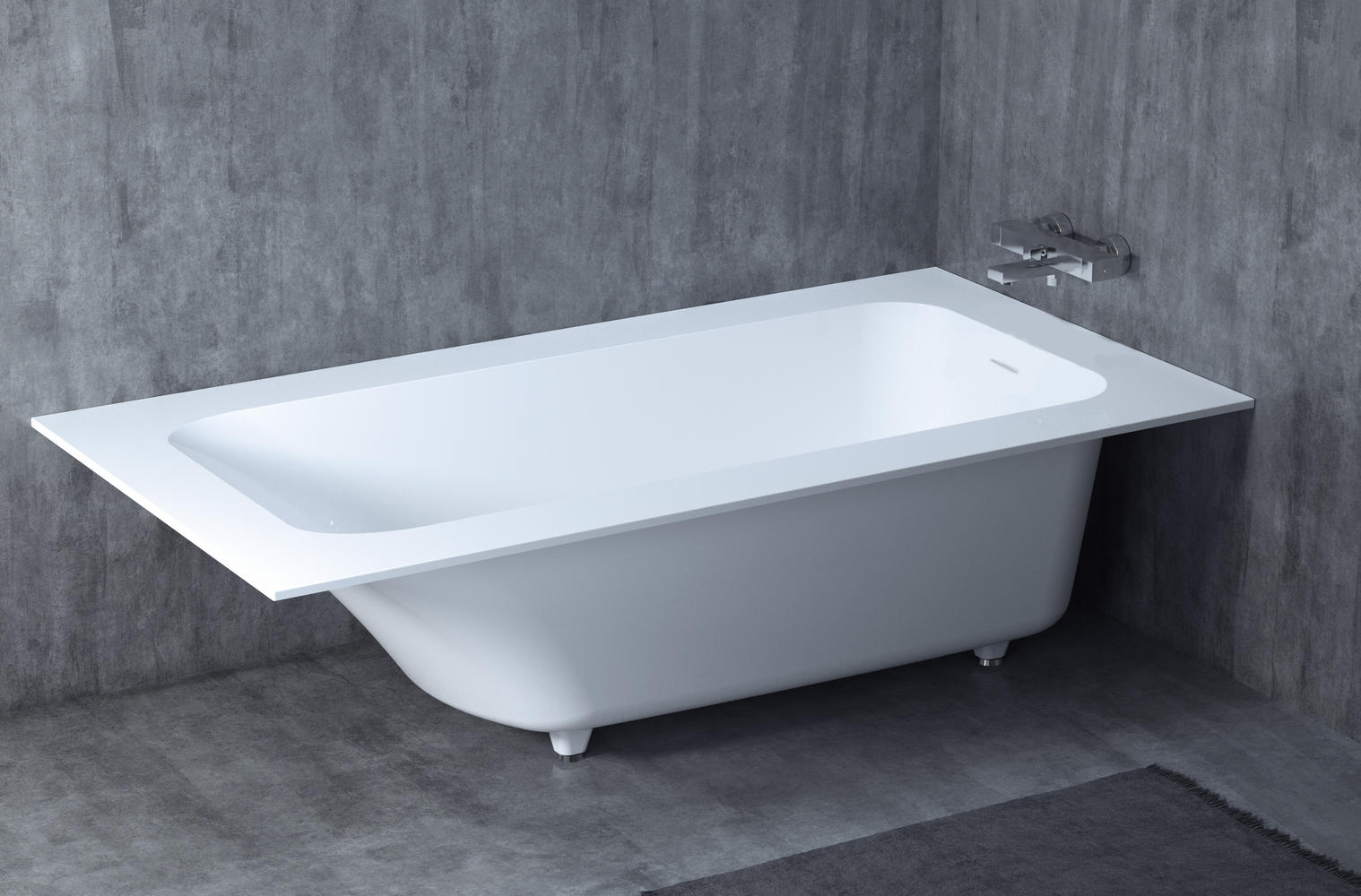 Ванна из искусственного камня Salini Orlando 190x100 102124M S-Stone, матовый - 3