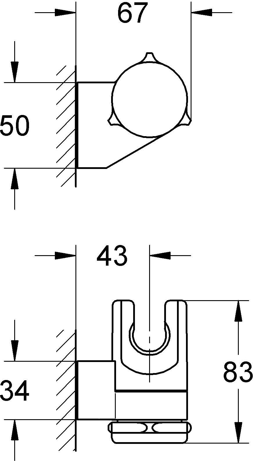 Настенный держатель Grohe Relexa Plus 28623000 для душа - 1