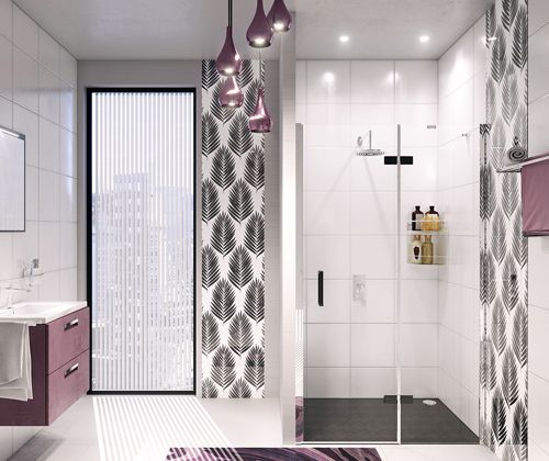 Душевая дверь в нишу Wasserkraft Aller 10H05RB black matt, 120 см 10H05RBLACK MATT - 2