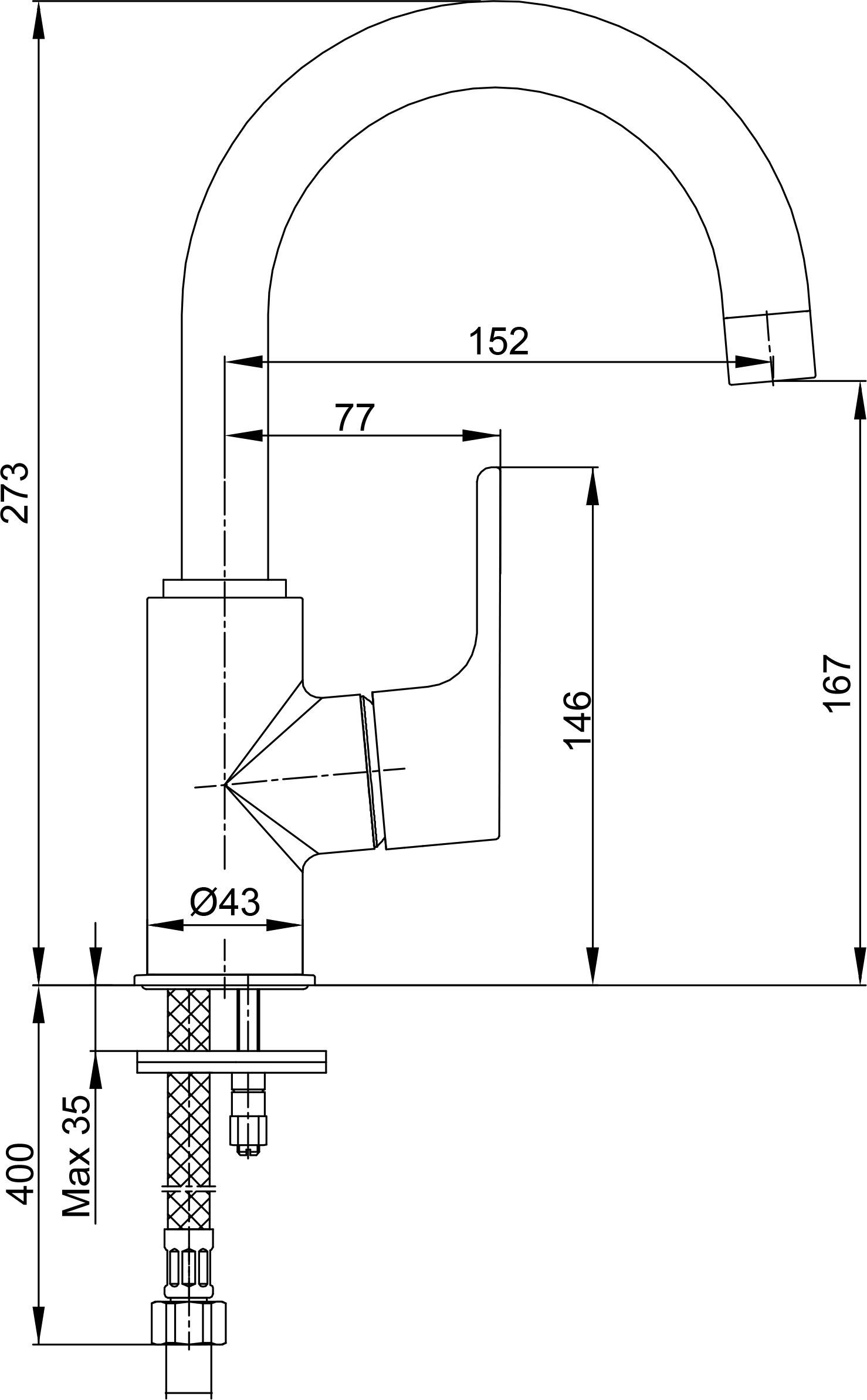 Смеситель E.C.A. Luna 102108953EX для раковины - 1