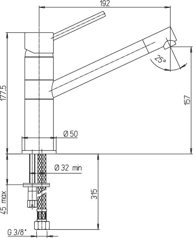 Смеситель для кухни Paini Cox 78CR573KM - 1