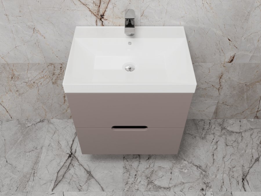 Тумба под раковину Style Line Матис 60 подвесная коричневый ЛС-00002296 - 1