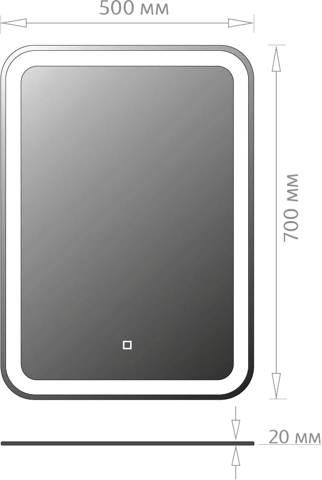 Зеркало Onika Магна 50 с подсветкой  205024 - 2