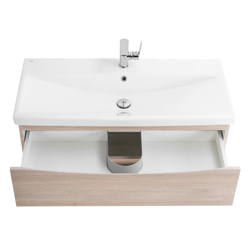 Тумба с раковиной Belbagno Marino-Cer 90 светлое дерево  - 3