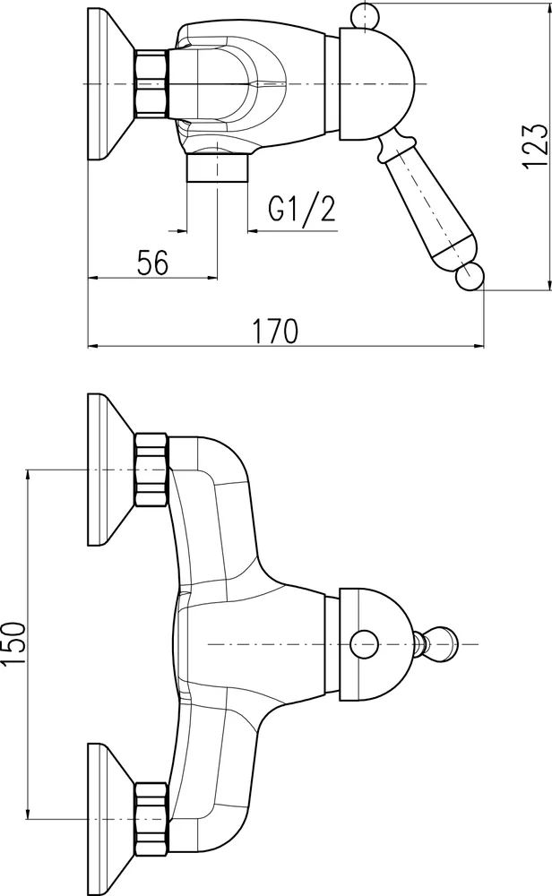 Смеситель для душа Rav Slezak Labe бронза L581.5SM - 1