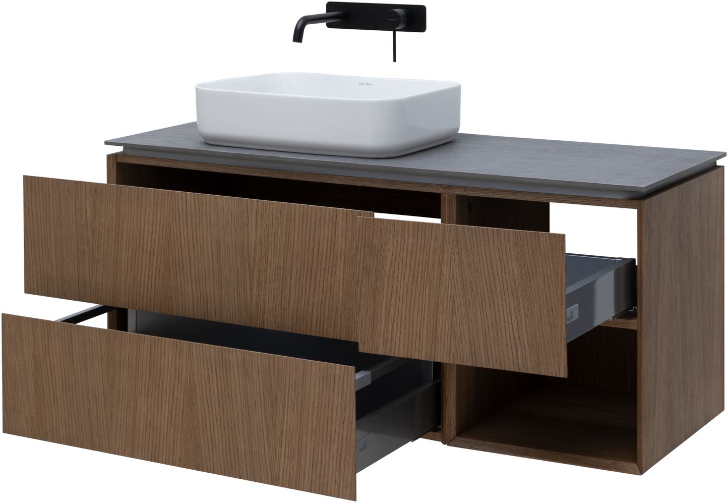 Тумба под раковину Allen Brau Infinity 120 L темное дерево 1.21005.NO - 4