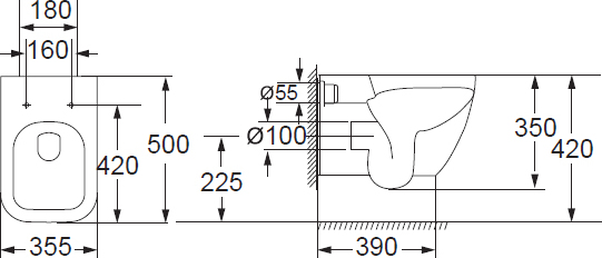 Унитаз подвесной BelBagno Alpina безободковый - 7