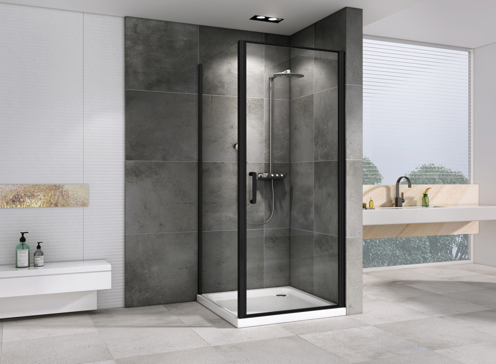 Душевой уголок ABBER Sonnenstrand 90х70 профиль черный  AG04090B-S70B - 1