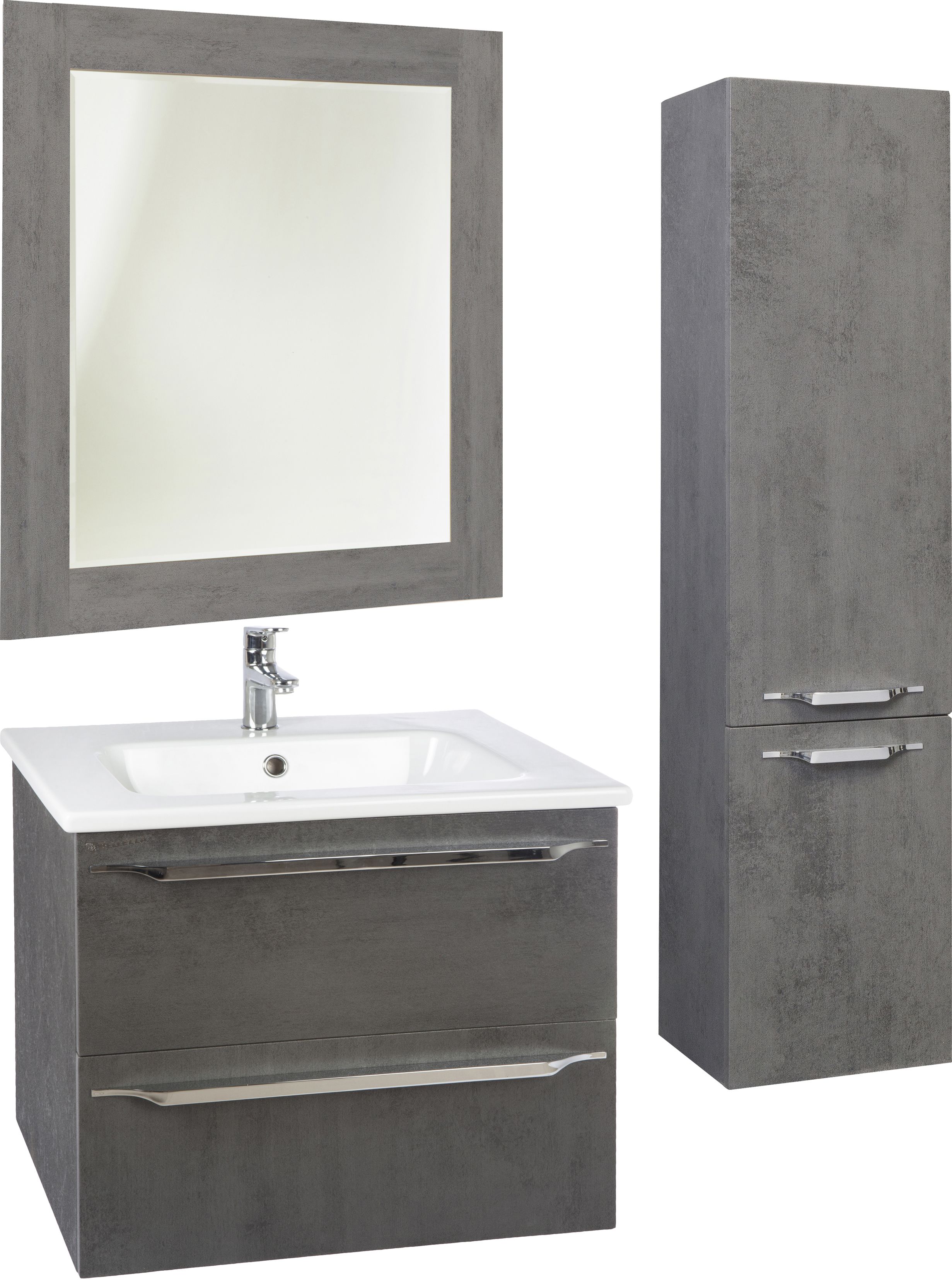 Тумба для комплекта Bellezza Луиджи 60 серая, 2 ящика 4639209270424 - 2