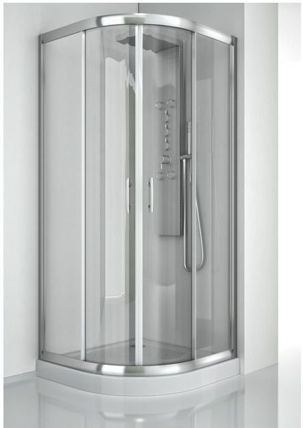 NAA2142 Душевая шторка Alfa (1000х1000х2000) стекло прозрачное хром, R550  185040 - 3