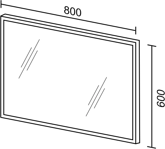 Зеркало Sanvit Сильвер 80 хром матовый zsilver80 - 1
