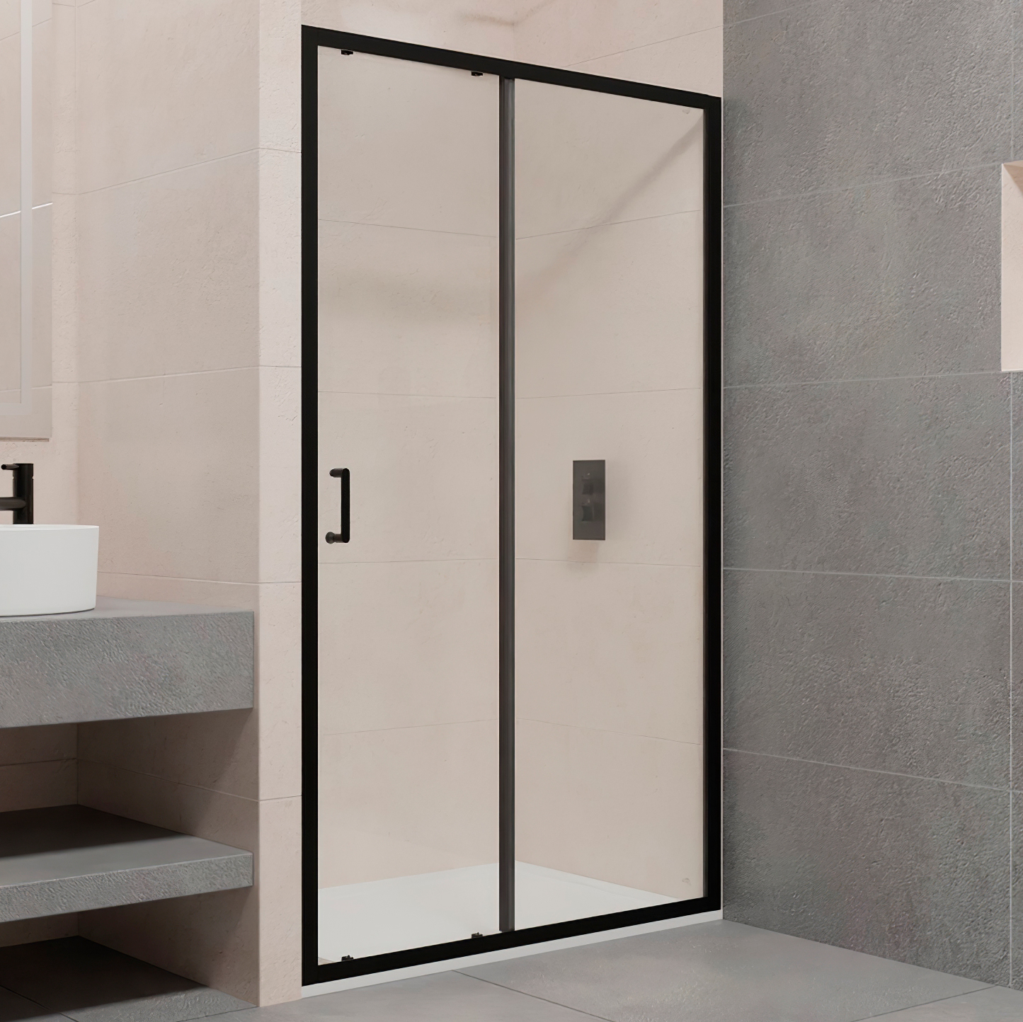 Душевая дверь в нишу RGW Passage PA-14В 41081417-14 170х195, профиль черный - 0