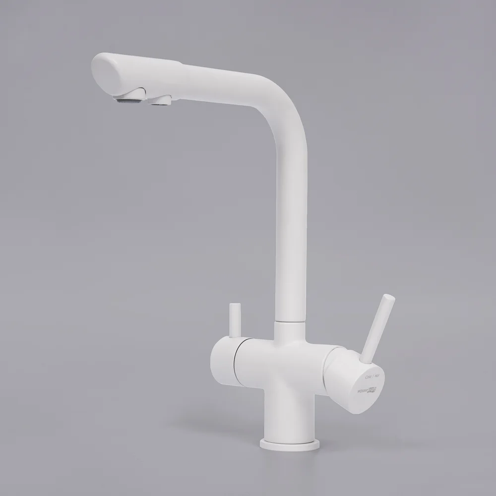 Смеситель для кухни Wasserkraft белый матовый A8357 - 1