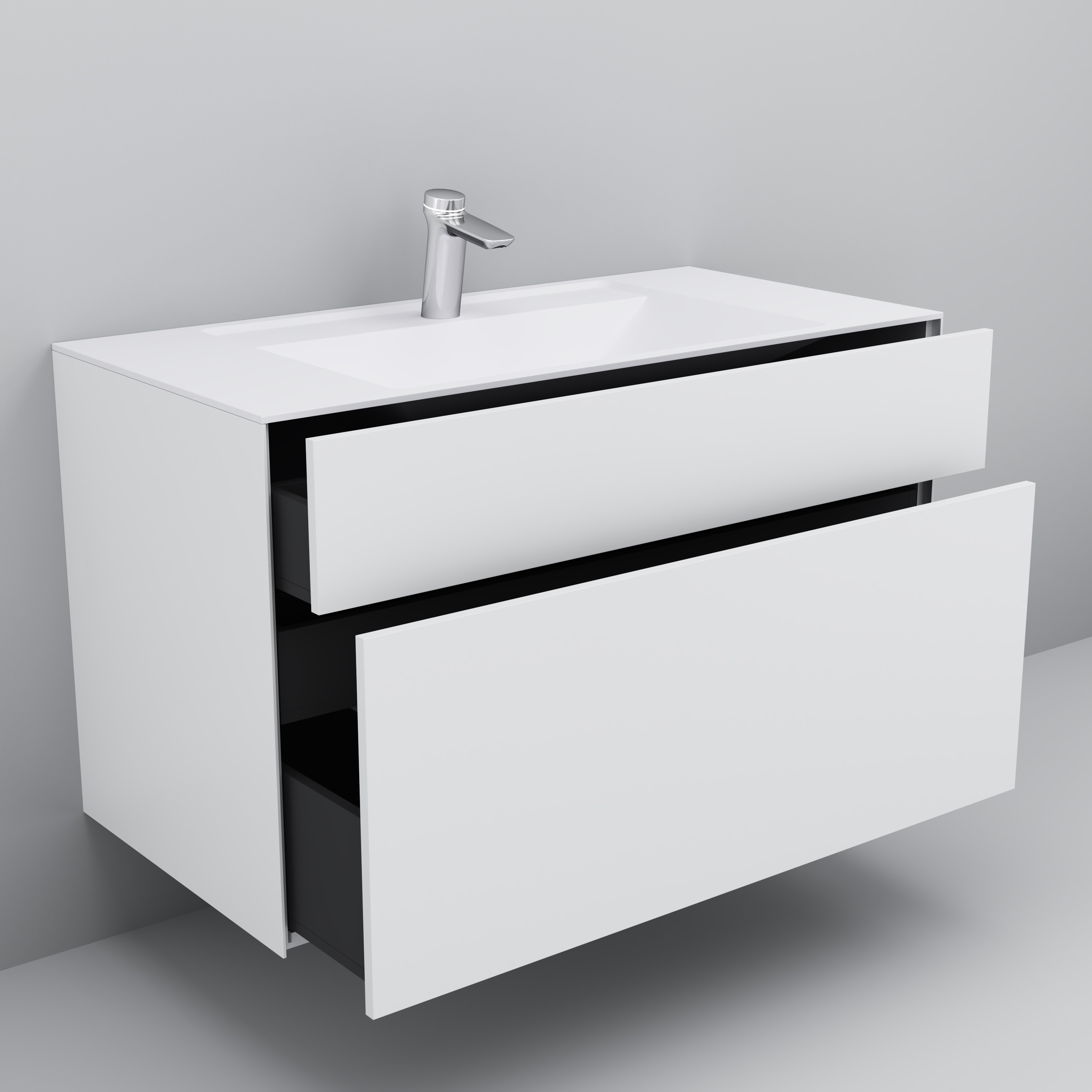 Тумба с раковиной Am.Pm Inspire V2.0 100 белый матовый - 5