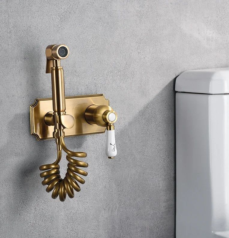 Гигиенический душ Elghansa Classicline 15C0686-Bronze (Set-49) со смесителем, С ВНУТРЕННЕЙ ЧАСТЬЮ - 1