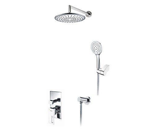 A14130 Встраиваемый комплект для душа с верхней душевой насадкой и лейкой - 0