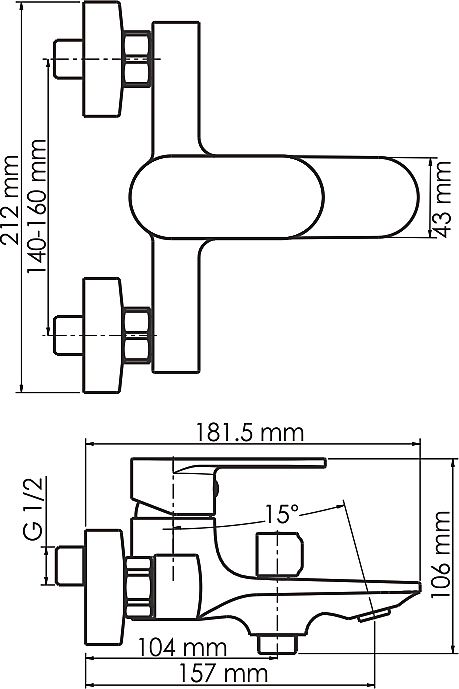 Смеситель Wasserkraft Mindel 8501 для ванны с душем, белый матовый - 6