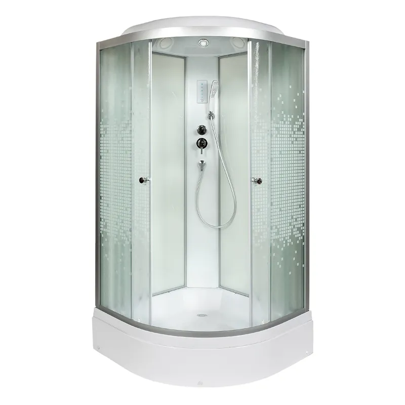 Душевая кабина Deto L 80х80 с электрикой, хром  L780EL - 0